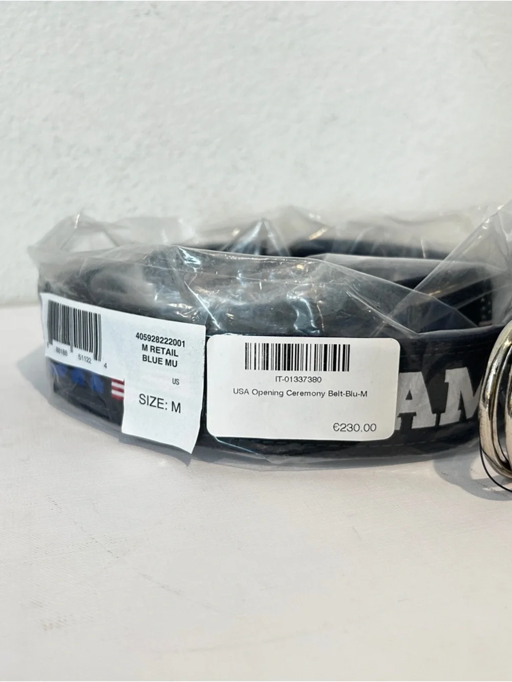 NWT Polo RL Blue Team USA 2024 Summer Olympics Closing Ceremony Belt, Size M